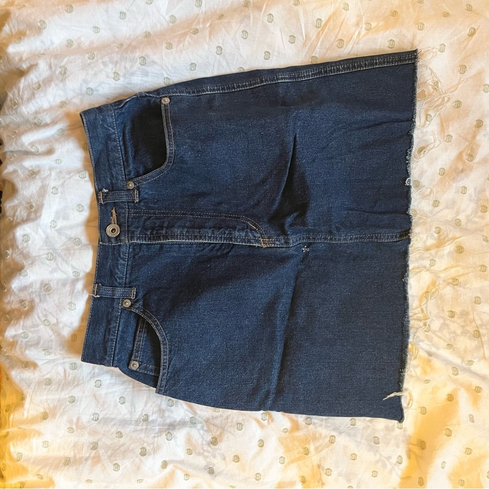 Source Unknown Blue Denim Mini Skirt - Picture 2 of 2